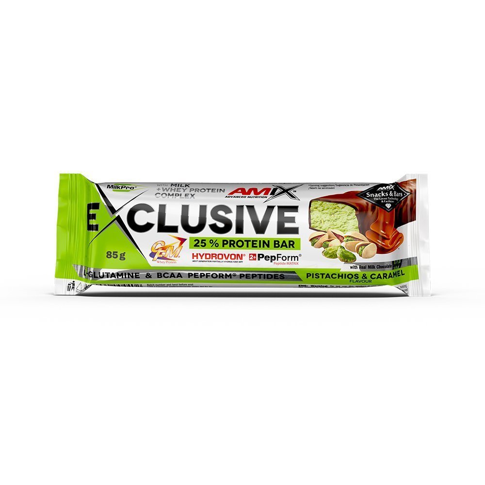 Amix Exclusive Protein Bar - 85g - Pistachios Caramel